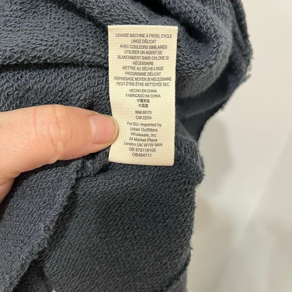 Free People Gray Trapeze Tiered Full Zip Hoodie Sweatshirt XS - Picture 6 of 7